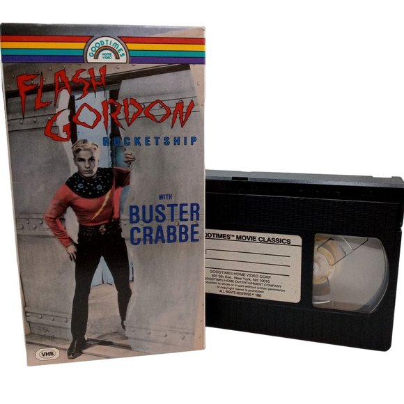 Flash Gordon VHS Movie Rocketship Vintage Science Fiction Buster Crabbe - Picture 1 of 8
